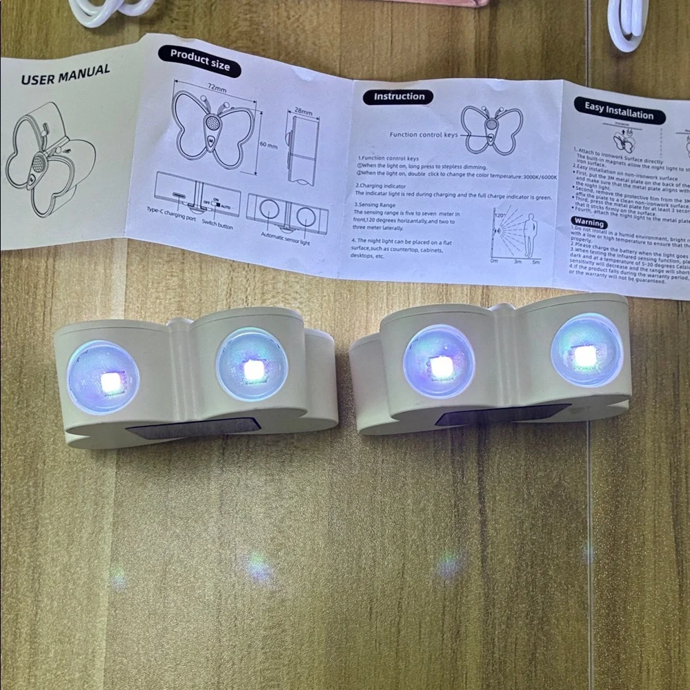 RGB LED Butterfly Night Lights with Motion Sensor